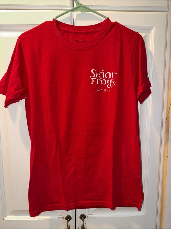 Senor Frogs Tops - Señor Frogs Red Short Sleeve Logo Tee for Women and Men